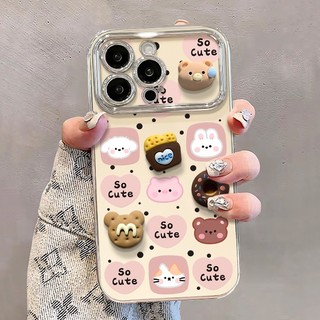 Ốp lưng iphone khung camera mạ kim Gấu bánh quy cute dành cho ip 6/7/8/plus/x/xr/xs/11/12/13/14/15/pro max - xx2206