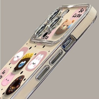 Ốp lưng iphone khung camera mạ kim Gấu bánh quy cute dành cho ip 6/7/8/plus/x/xr/xs/11/12/13/14/15/pro max - xx2206