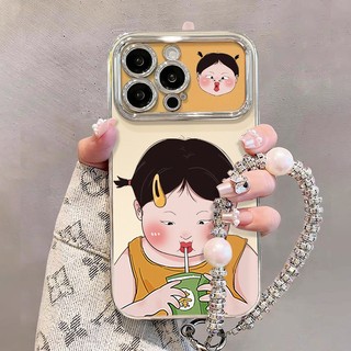 Ốp lưng iphone khung camera mạ kim Girl chubby cute dành cho ip 6/7/8/plus/x/xr/xs/11/12/13/14/15/pro max - xx2208