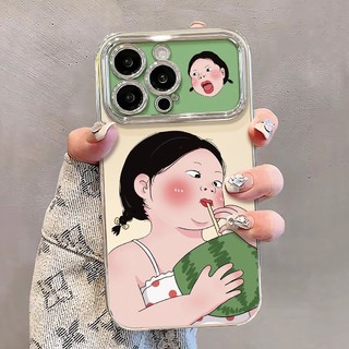 Ốp lưng iphone khung camera mạ kim Girl chubby cute dành cho ip 6/7/8/plus/x/xr/xs/11/12/13/14/15/pro max - xx2208