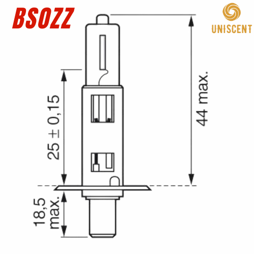 Bóng Đèn Halogen H1/ Đèn Pha H1 P14.5S Chip Osram (12V-55/100W) (24V-70/100W) BSOZZ-Made In Thailand