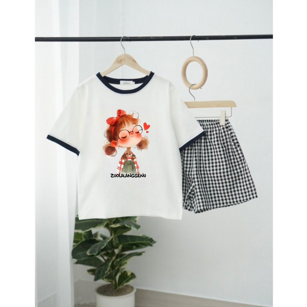 Đồ bộ đùi nữ mặc hè, Đồ bộ mặc nhà in hình JULY fashion, Sét bộ quần đùi áo ngắn tay chất Cotton 4 chiều