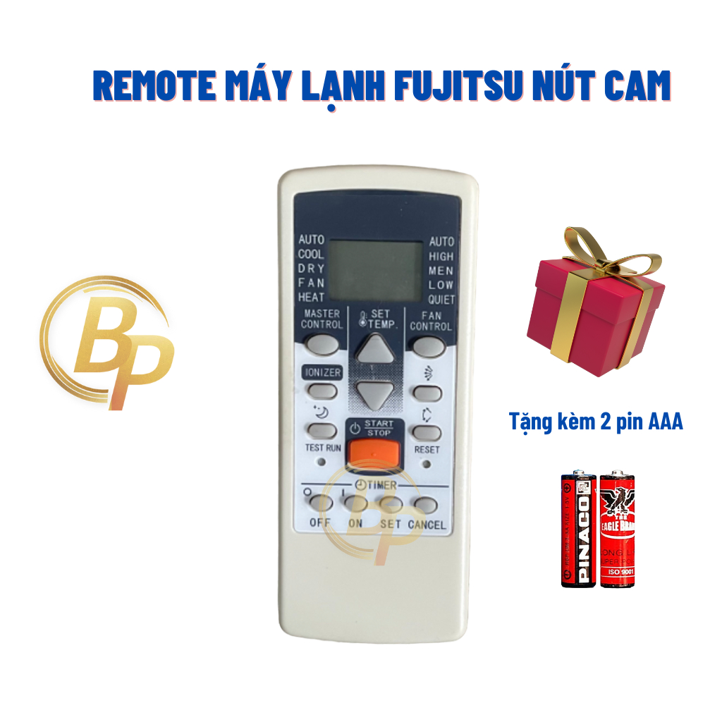 Remote máy lạnh FUJITSU nút nguồn cam - Điều khiển máy lạnh FUJITSU ...