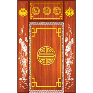 TOP tranh bàn thờ KHỔ DỌC cao cấp vải lụa trang trí bàn thờ tổ tiên, ...