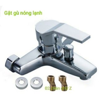 Củ sen tắm nóng lạnh cao cấp giá rẻ hợp kim đồng mạ crom bóng 5 lớp tặng kèm 2 chân đồng chữ Z