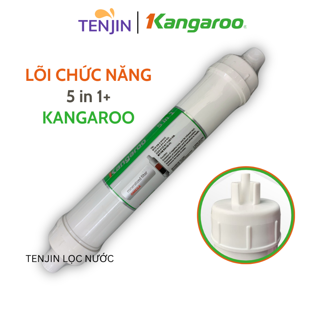 Lõi 5 IN 1 Hydrogen+ Omega Kangaroo Chính Hãng Ngăn Ngừa Lão Hoá Và Tăng Cường Hệ Miễn Dịch Dành Cho Máy Lọc Nước RO