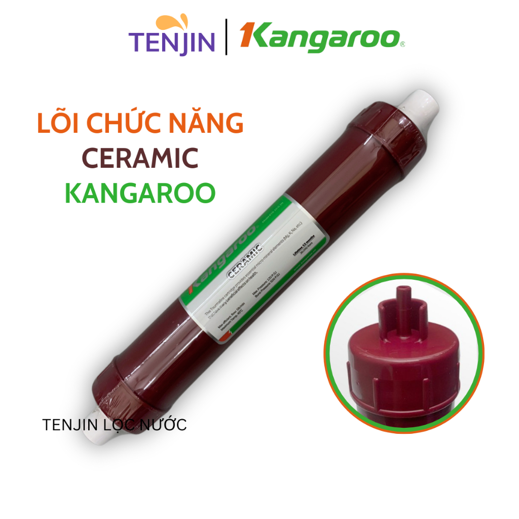 Lõi số 6 Ceramic Kangaroo Chính Hãng Giúp Hoạt Hóa Tăng Lượng Oxi Trong Nước Dành Cho Máy Lọc Nước RO