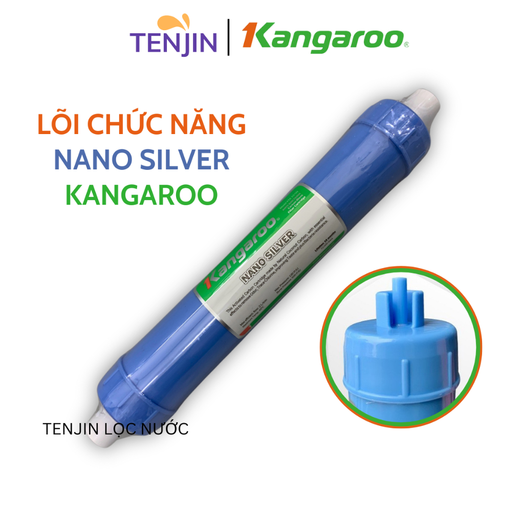 Lõi số 5 Nano Silver Kangaroo Chính Hãng Lõi Chức Năng Diệt Khuẩn Và Chống Tái Nhiễm Khuẩn Dành Cho Máy Lọc Nước RO