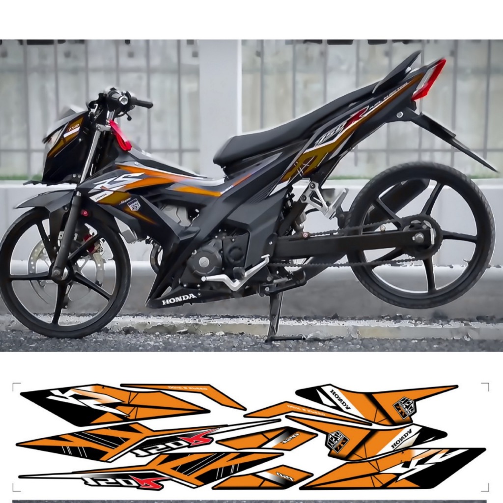 Tem rời  SONIC 150 cao cấp mãu rs chất liệu in 3 lớp chống nước không phai màu thích hợp nền đen,nhãn dán.