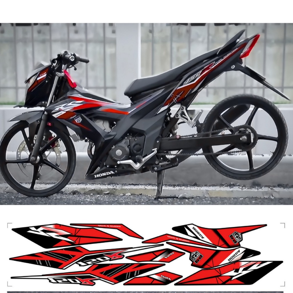 Tem rời  SONIC 150 cao cấp mãu rs chất liệu in 3 lớp chống nước không phai màu thích hợp nền đen,nhãn dán.