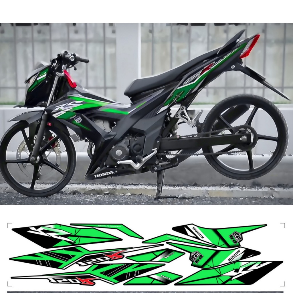 Tem rời  SONIC 150 cao cấp mãu rs chất liệu in 3 lớp chống nước không phai màu thích hợp nền đen,nhãn dán.