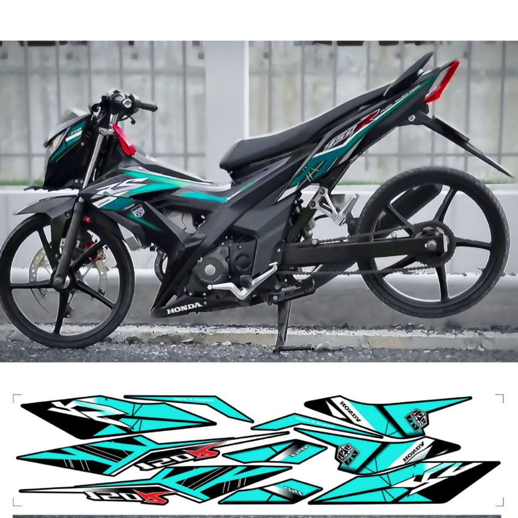 Tem rời  SONIC 150 cao cấp mãu rs chất liệu in 3 lớp chống nước không phai màu thích hợp nền đen,nhãn dán.