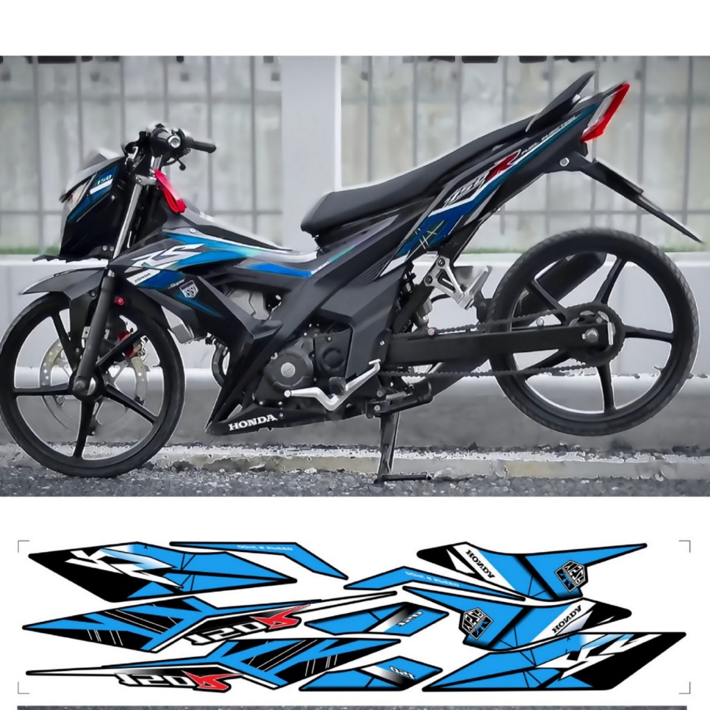 Tem rời  SONIC 150 cao cấp mãu rs chất liệu in 3 lớp chống nước không phai màu thích hợp nền đen,nhãn dán.