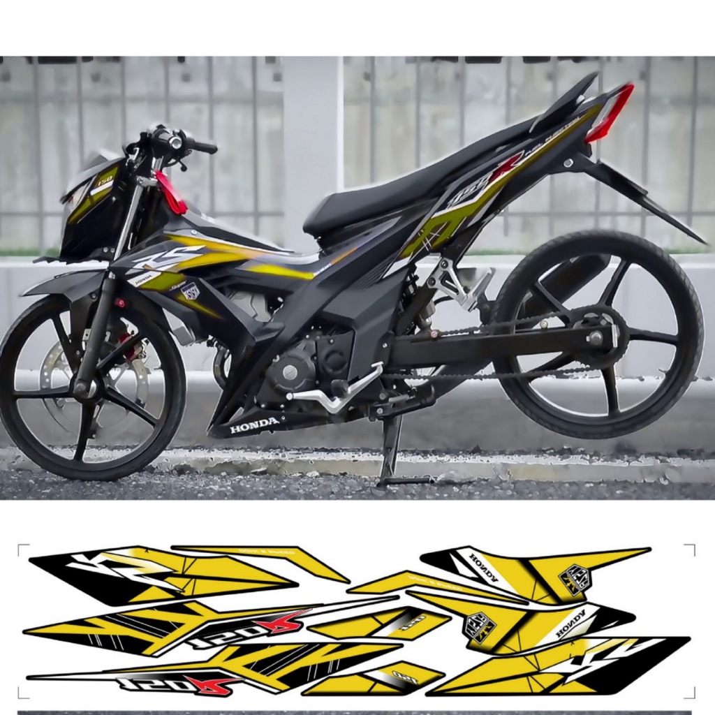 Tem rời  SONIC 150 cao cấp mãu rs chất liệu in 3 lớp chống nước không phai màu thích hợp nền đen,nhãn dán.