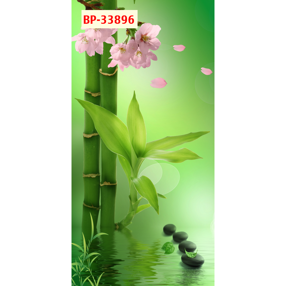 Tranh dán tường 3D chủ đề cây tre, trúc tranh vải lụa...