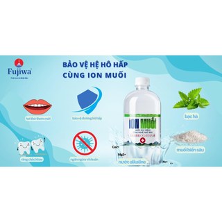 Nước Súc Miệng ION Muối Hương Bạc Hà Fujisat Biển Chai 680ml Chăm sóc răng miệng, trắng răng, sát khuẩn vòm họng Fujisat