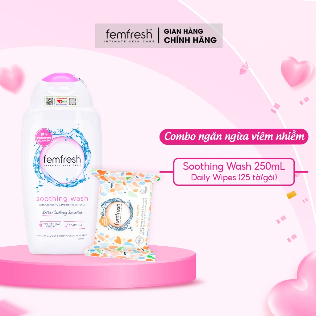 Ảnh Comnbo Tiện Lợi Hỗ Trợ Các Vấn Đề Vùng Kín Giúp Sạch, Thơm, Tươi Mới 250ml ( DDVS Soothing + Khăn ướt 10 tờ/gói) 1