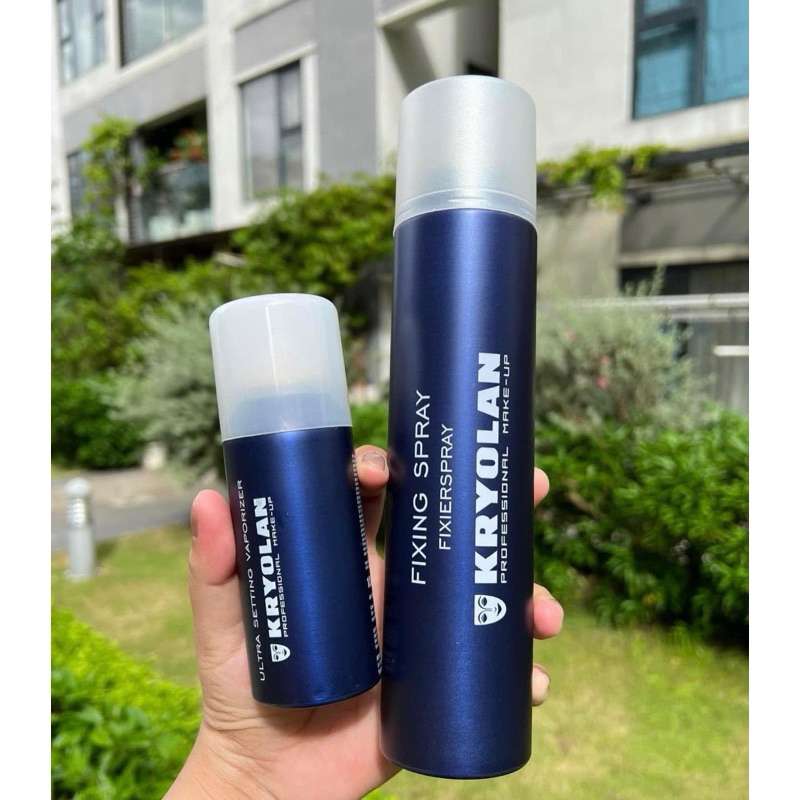 Xịt khoáng giữ nền Kryolan – khóa nền lâu trôi, cấp ẩm mịn da, kiềm dầu, giữ makeup bền màu cả ngày.