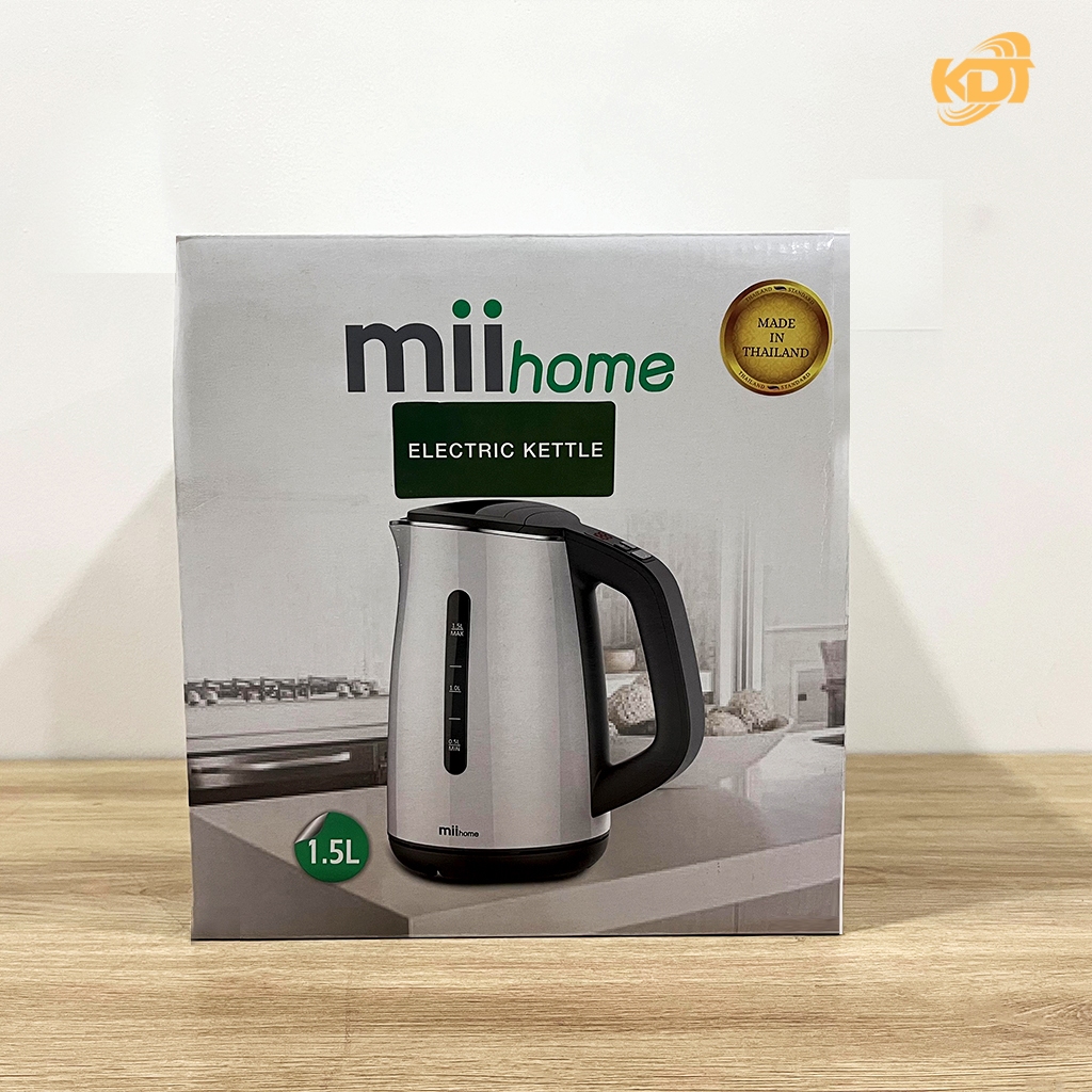 Bình siêu tốc Điện Tử Thái Lan Miihome KT1501L 1L5, Chỉnh Nhiệt Độ Dễ Dàng, Giữ Nhiệt Lâu