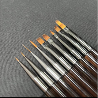 set cọ nâu 9 cây vẽ móng