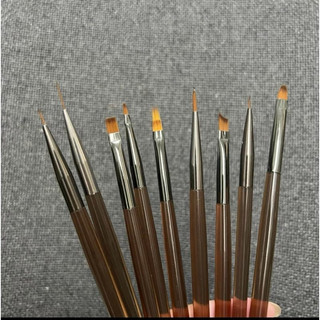 set cọ nâu 9 cây vẽ móng