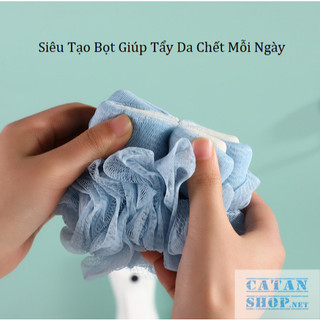 Bông Tắm Tròn Hình Hoa Hồng Vải Lưới PE Cao Cấp Siêu Tạo Bọt,Bông Tắm Chất Liệu Siêu Mềm Có Móc Treo
