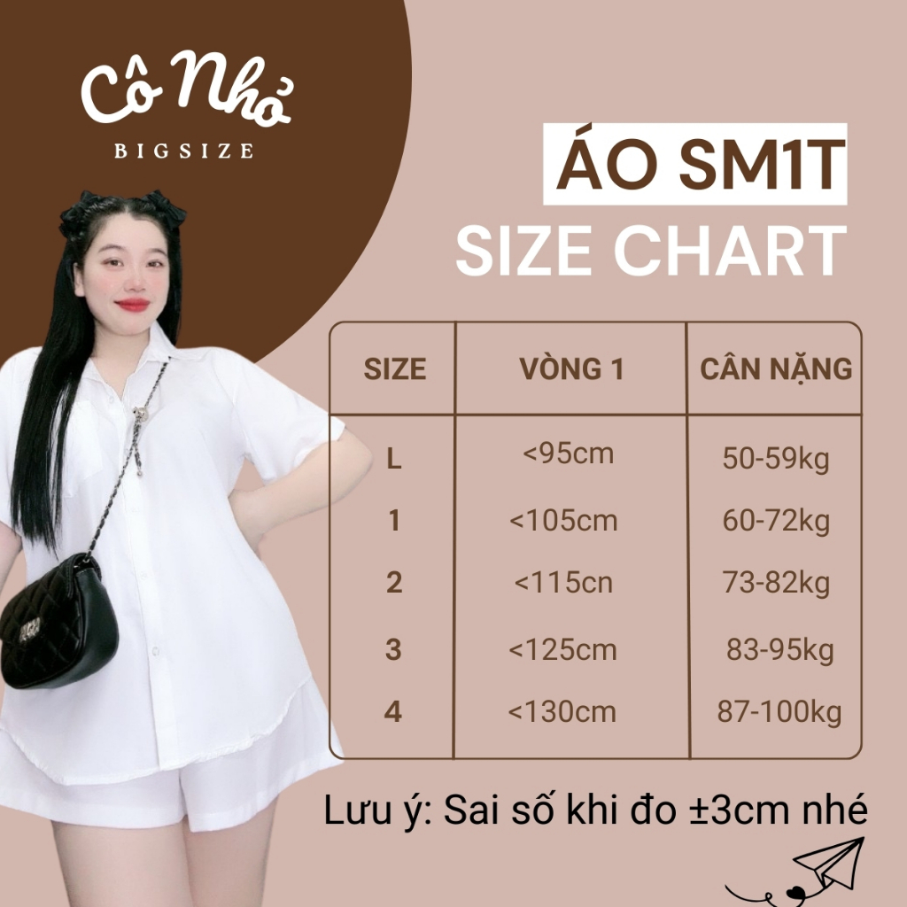 Ảnh Áo Sơ Mi Bigsize Nữ Tay Ngắn Form Rộng Basic Có Túi Vải Lụa Mềm Mát Không Nhăn SM1T 1