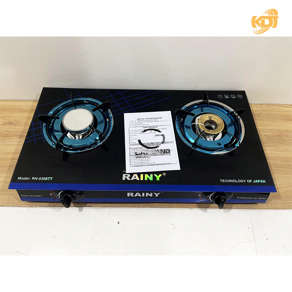 Bếp Ga Hồng Ngoại Rainy RN0308TT, Hiện Đại Sang Trọng, Tiết Kiệm Gas, Mặt Kính Cường Lưc - KDT89