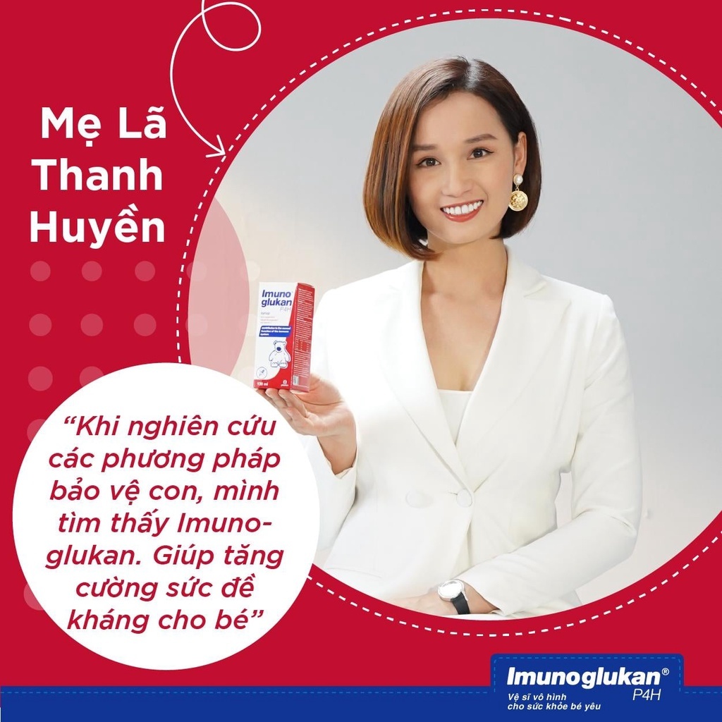 Siro Kan ImunoGlukan hỗ trợ miễn dịch, tăng sức đề kháng, bảo vệ sức khỏe cho bé 120ml/chai