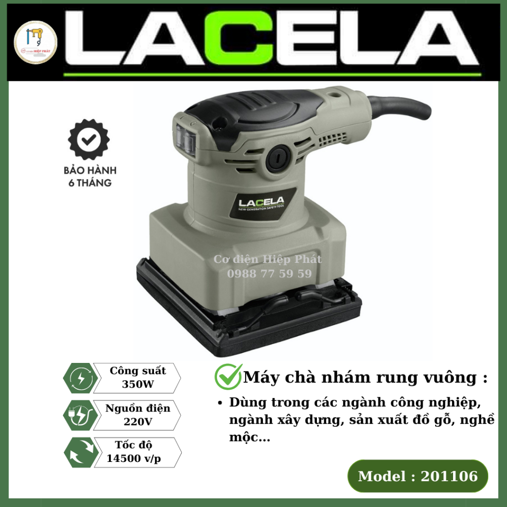 Máy chà nhám rung vuông Lacela 201106 | Shopee Việt Nam