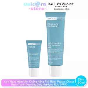 Kem Ngày Mềm Mịn, Chống Nắng Phổ Rộng Paula's Choice Resist Youth-Extending Daily Mattifying Fluid SPF 50 60ml