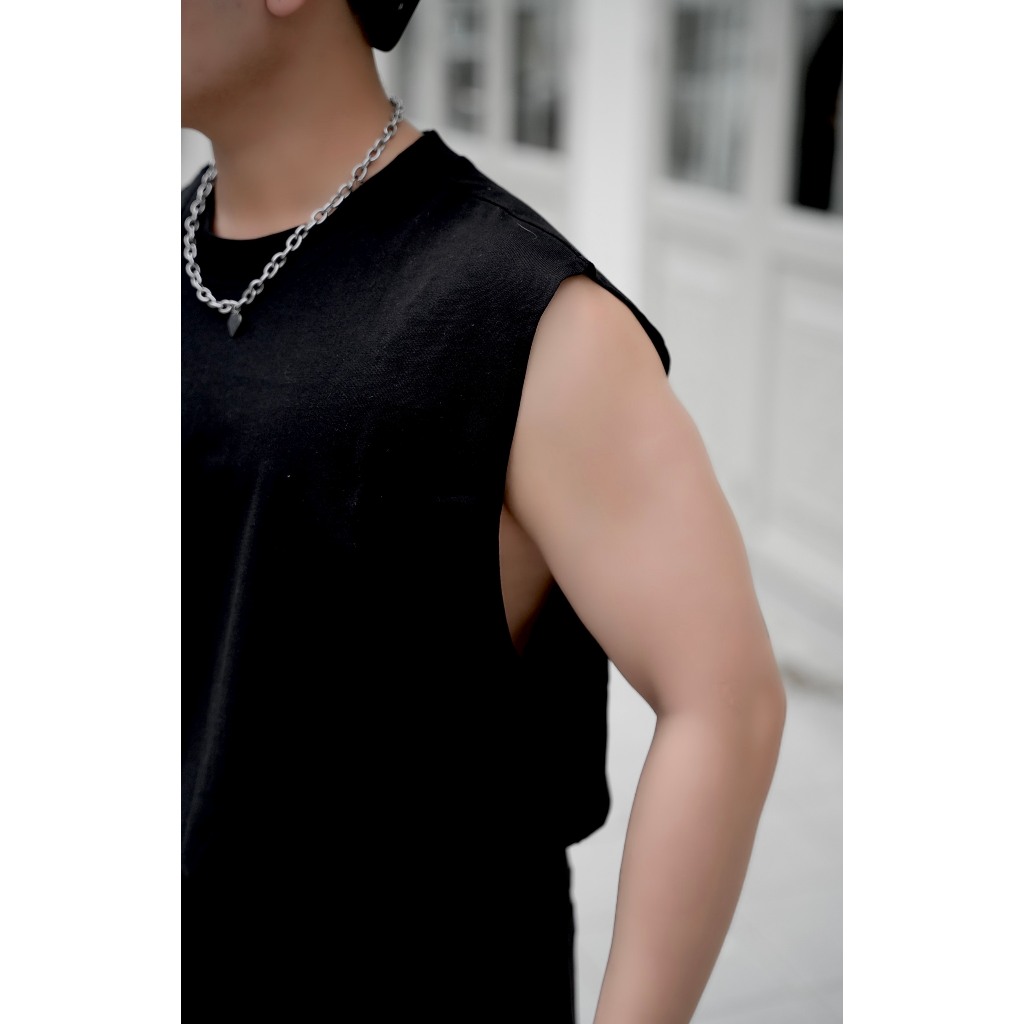 Áo tanktop nam MetaForm, Áo thun ba lỗ nam vải cotton áo form rộng, kiểu dáng basic thoáng mát