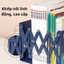 Kệ sách để bàn đa năng gấp gọn thiết kế 3 ngăn bằng thép dày 0,9mm chịu lực tốt chắc chắn tiện lợi an toàn khi sử dụng