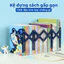 Kệ sách để bàn đa năng gấp gọn thiết kế 3 ngăn bằng thép dày 0,9mm chịu lực tốt chắc chắn tiện lợi an toàn khi sử dụng