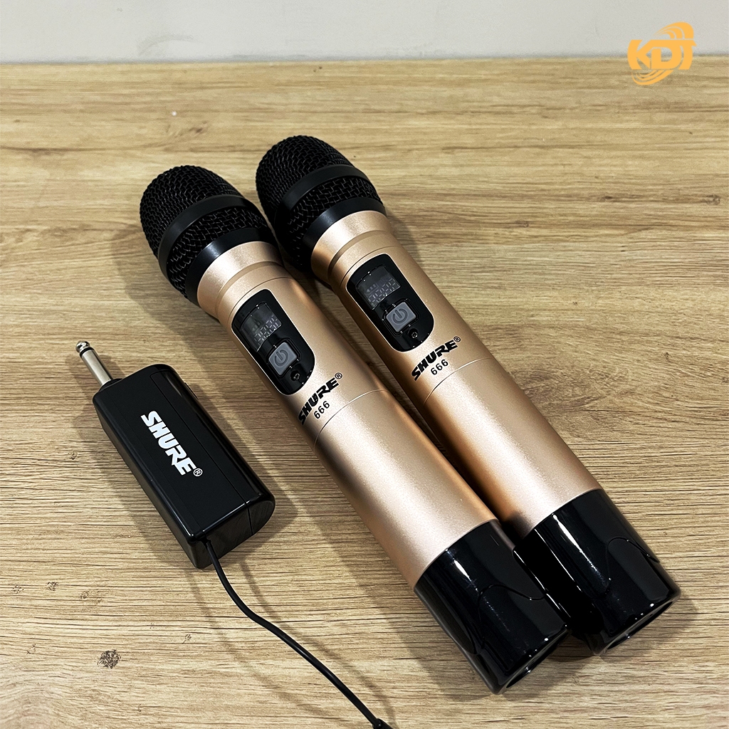 Micro Shure 666-M2 Không Dây UHF, Tần Số Rộng, Âm Thanh Trong, Hát Cực Nhạy Chóng Hú Rít - KDT89