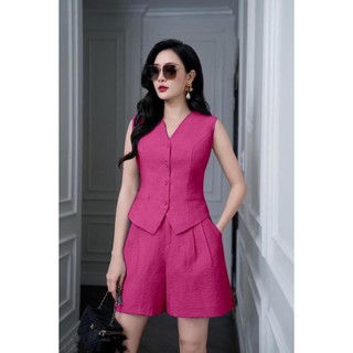 SET ÁO GILE & QUẦN SHORT VẢI ĐŨI CO GIÃN THOẢI MÁI PHONG CÁCH CÁ TÍNH PHÙ HỢP THỜI TRANG NỮ