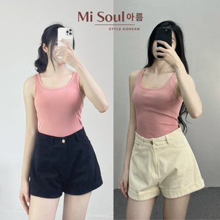 Áo 3 Lỗ Có Mút Ngực Chất Liệu Tăm Hàn Siêu Mát Ôm Body BigSize, Áo 2 Dây Bản To Thun Form Ôm MiSoul 288 - 304