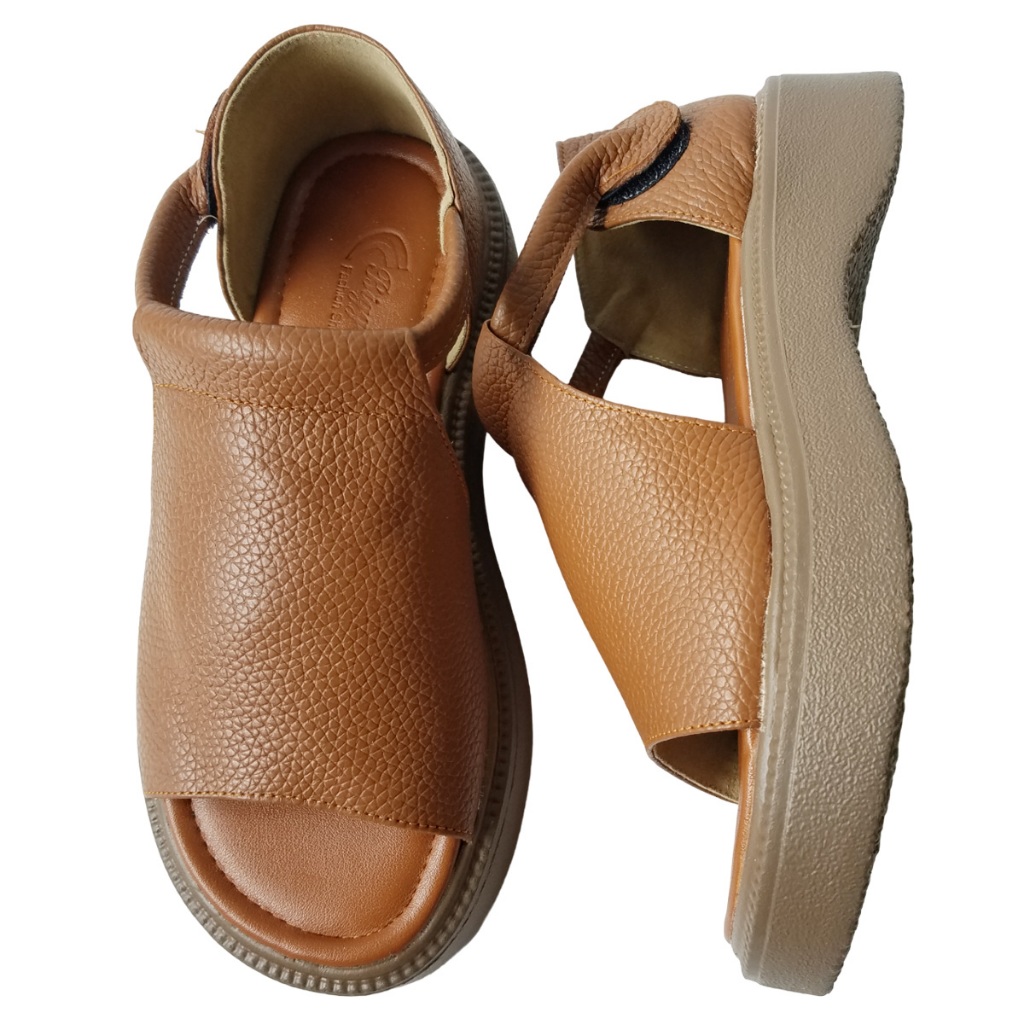 Giày sandal nữ da bò BIGGBEN cao 4 phân HKD868