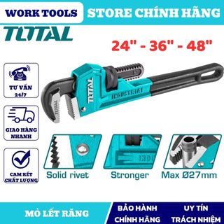 ĐỒ NGHỀ TOTAL Mỏ lết răng 24 inch THT171246 / 36 inch THT171366 /48 inch THT171486