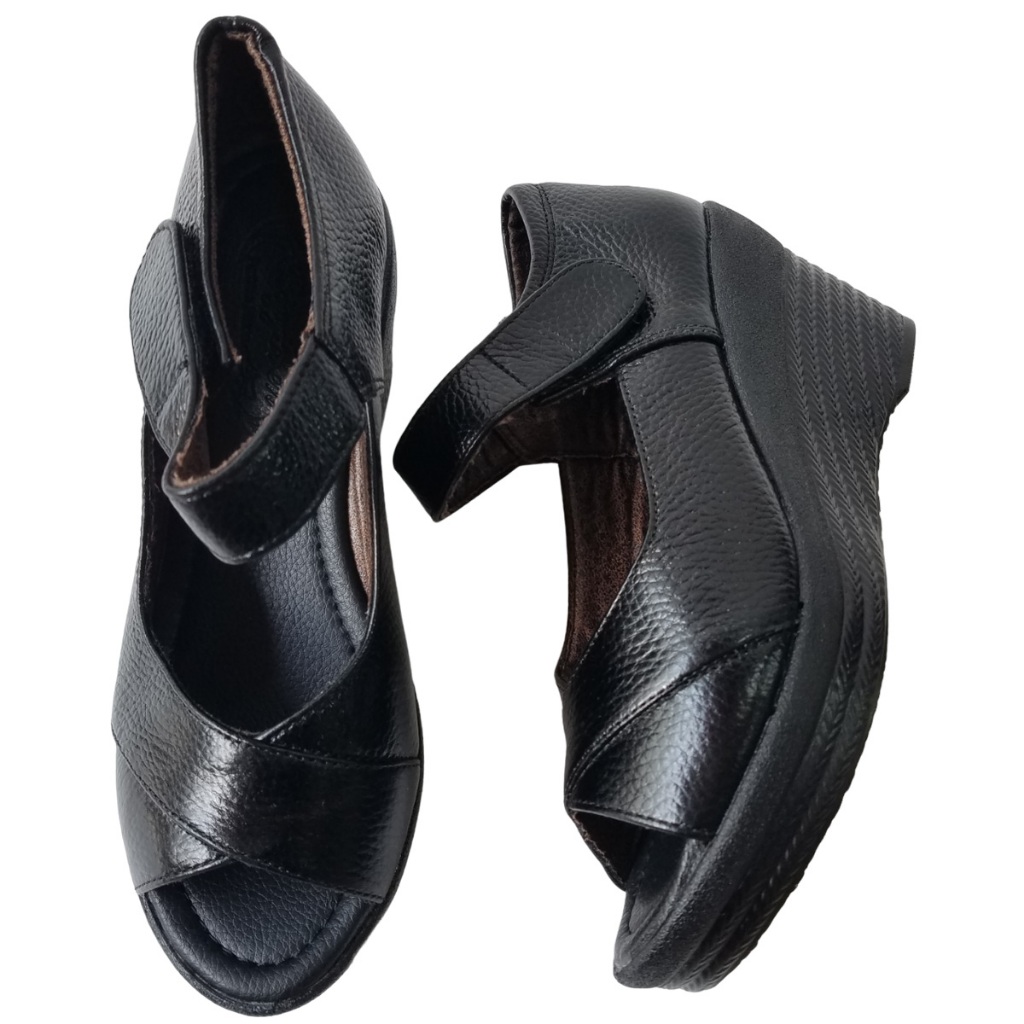 Giày Đế Xuồng BIGGBEN Da Bò Cao 7 Phân HKD873(Fom nhỏ)