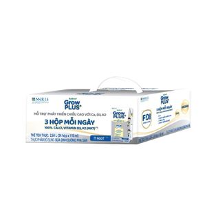 Thùng 12 Vỉ (Vỉ 4 Hộp 110ml) Sữa Pha Sẵn Nutifood GrowPLUS+ Height Boosting - Tăng Chiều Cao Hương Vani Từ 1 Tuổi