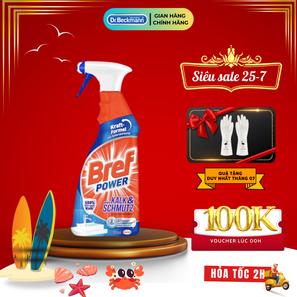 Chai xịt vệ sinh nhà tắm đa năng Bref Power 750ml- xịt vệ sinh tẩy cặn ...