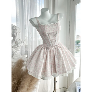 [HAN’S STORE)VÁY HOA HAI DÂY HỞ LƯNG FORM CÔNG CHÚA SIÊU BỒNG BỀNH(ẢNH THẬT)