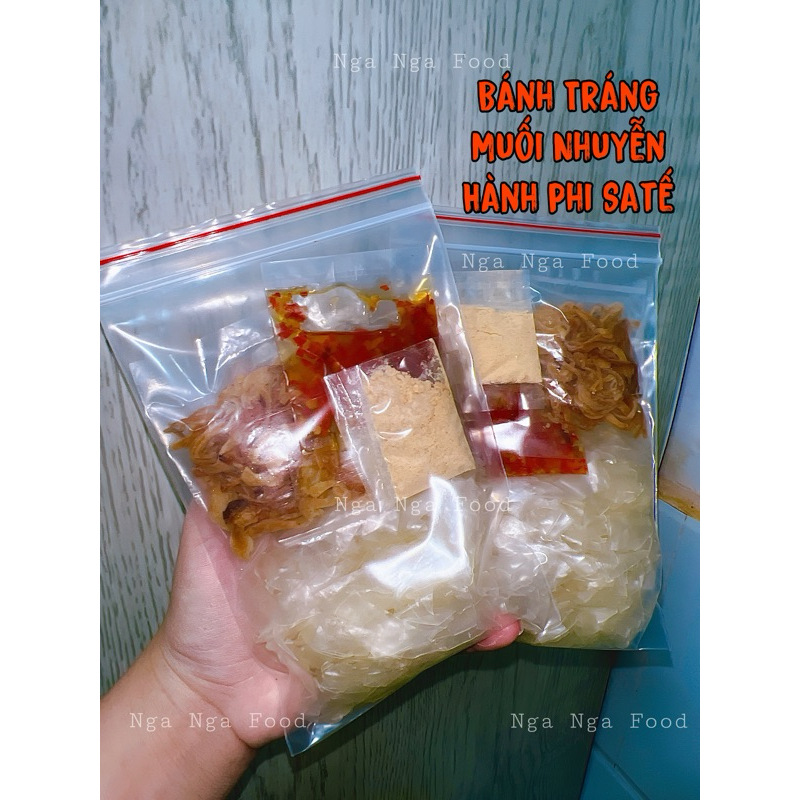 Bánh Tráng Dẻo Muối Nhuyễn Sate Hành Phi Cay Thơm Đậm Đà – Nga Nga Food