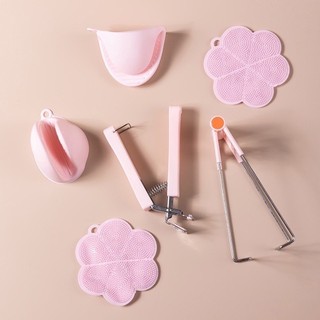 Set 6 dụng cụ gắp nóng chuyên dụng trong nhà bếp,đồ gắp bát đĩa,nồi hấp,lò nướng an toàn tiện lợi { H ]