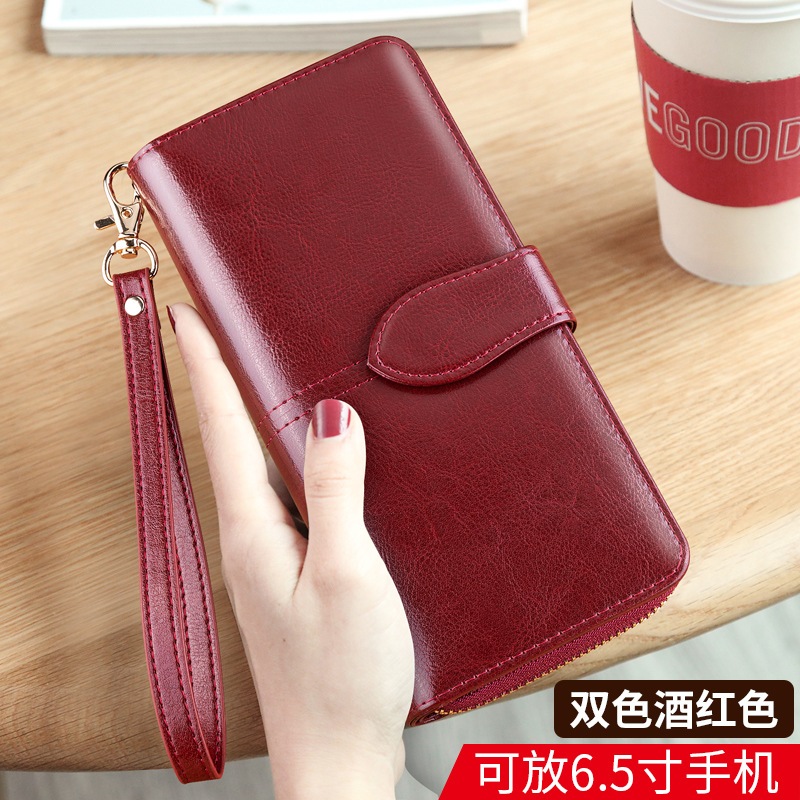 Ví nữ da bò, vi nữ dài cầm tay, bóp nữ cao cấp chính hãng BANYANU BYN-8133 có hộp đựng làm quà tặng sang trọng trẻ trung