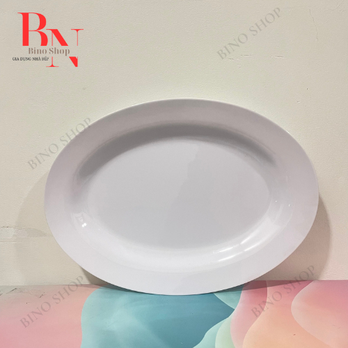 Dĩa Nhựa Melamine Hạt Xoài Màu Trắng | Shope…