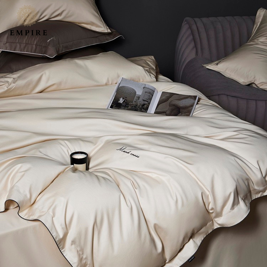 Bộ chăn ga gối 4 món lụa EMPIRE cao cấp đa dạng màu sắc vẻ đẹp sang trọng - EMPIRE Bedding & Decor.