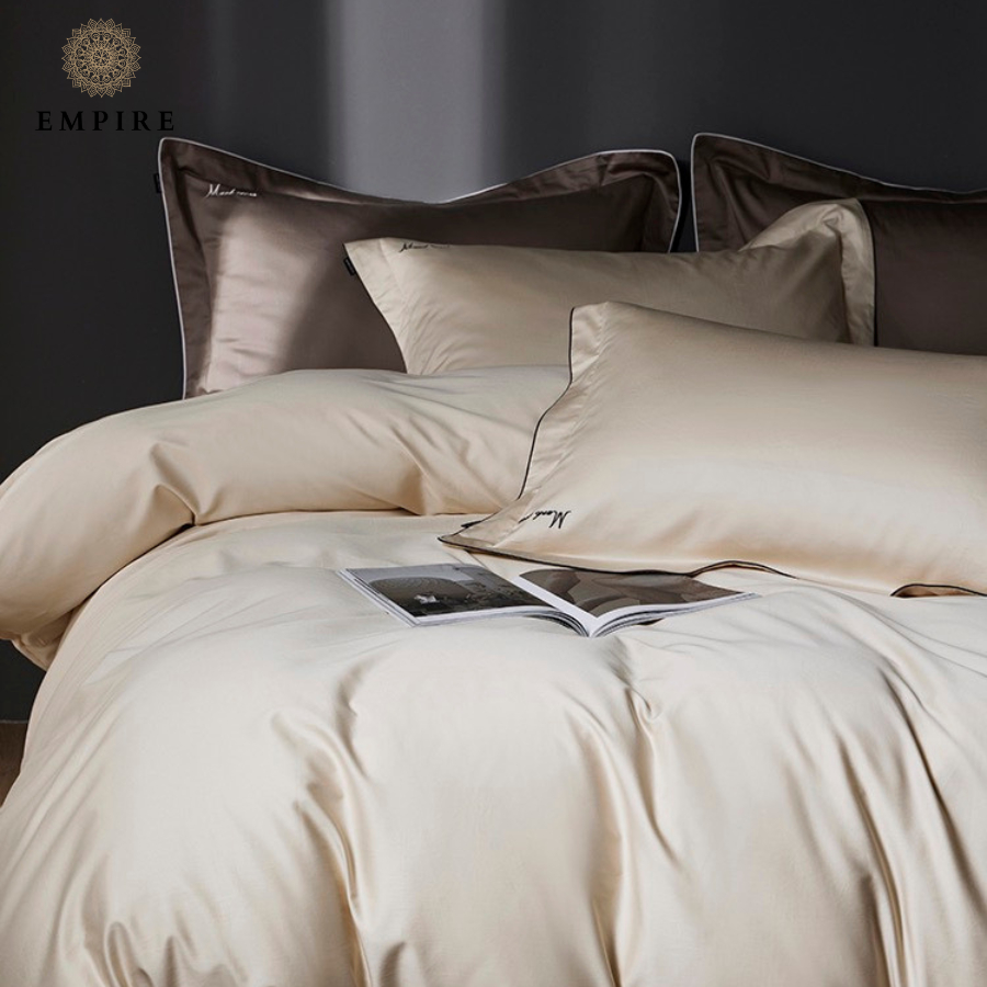 Bộ chăn ga gối 4 món lụa EMPIRE cao cấp đa dạng màu sắc vẻ đẹp sang trọng - EMPIRE Bedding & Decor.
