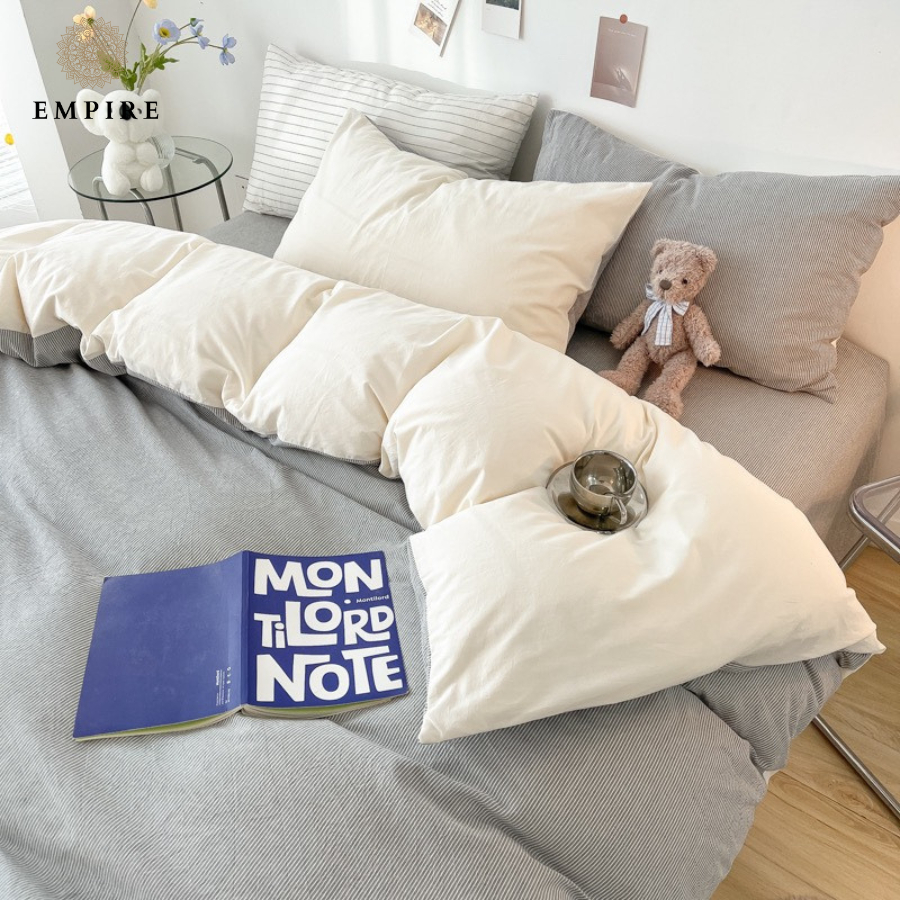 Bộ chăn ga Tici set 4 món EMPIRE cao cấp mang phong cách hàn quốc - EMPIRE Bedding & Decor
